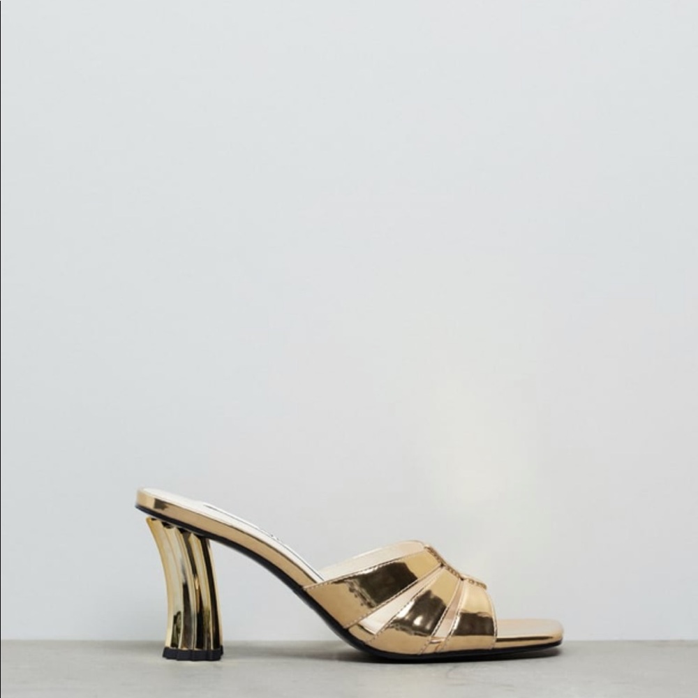Gold Zara mule
